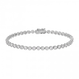 14k gold diamond bezel tennis bracelet
