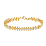 14k yellow gold spike diamond bracelet