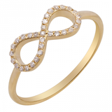 14k gold diamond infinity ring