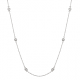 14k gold 10 diamond bezel necklace