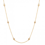 14k gold 10 diamond bezel necklace