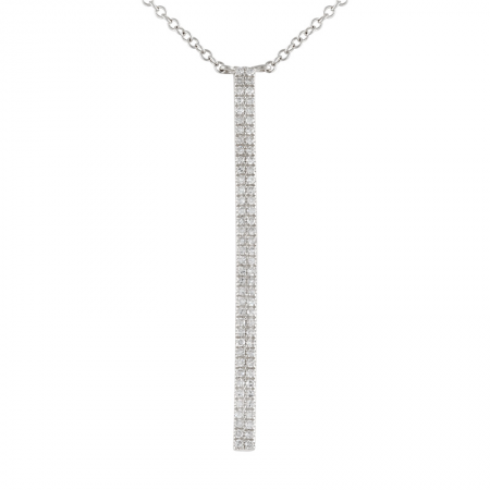 14k gold double row diamond bar necklace