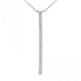 14k gold double row diamond bar necklace