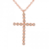 14k gold diamond cross necklace