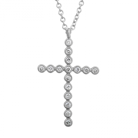 14k gold diamond cross necklace
