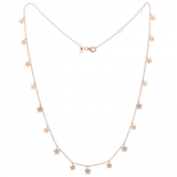 14k gold diamond star dangle necklace