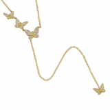 14k gold butterfly lariat