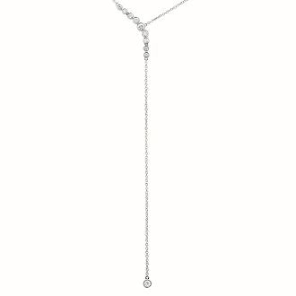 14k gold diamond bezel lariat