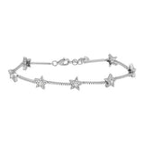 14k gold diamond star bracelet