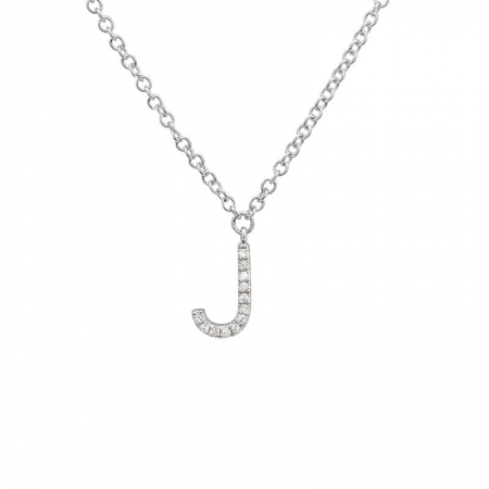 14k gold diamond initial necklace