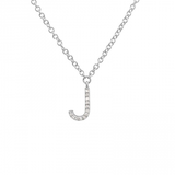 14k gold diamond initial necklace
