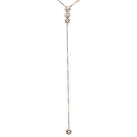14k gold diamond lariat necklace