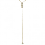 14k gold diamond lariat necklace