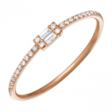 14k gold diamond baguette band