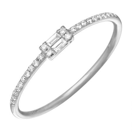 14k gold diamond baguette band