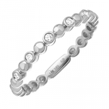 14k gold bezel diamond and shot bead ring