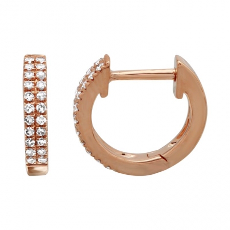 14k gold double row baby huggies