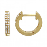 14k gold double row baby huggies