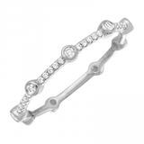 14k gold diamond little circle band