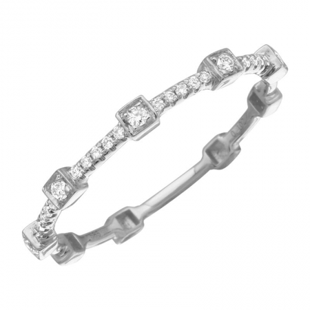 14k gold diamond mini square band