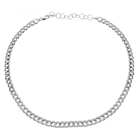 14k gold and diamond cuban link necklace