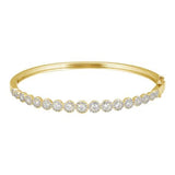 14K gold diamond circle bangle