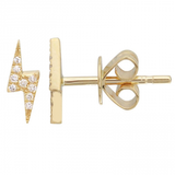 14k gold diamond mini lightening bolts