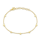 14k gold star bracelet