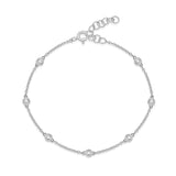 14k gold 7 diamond by the yard bracelet