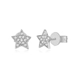 14k gold diamond star posts