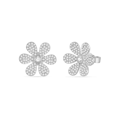 14k gold diamond daisy studs