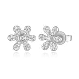 14k gold diamond daisy studs