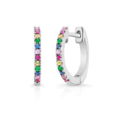 14k gold rainbow huggies