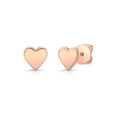 14k gold heart earrings