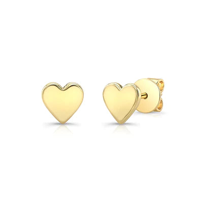 14k gold heart earrings