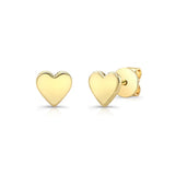 14k gold heart earrings