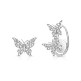 14k gold diamond Butterfly Crawler and Stud