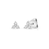 14k gold diamond cluster earrings