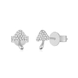 14k gold diamond mushroom studs