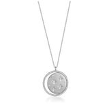 14k gold diamond celestrial disk necklace