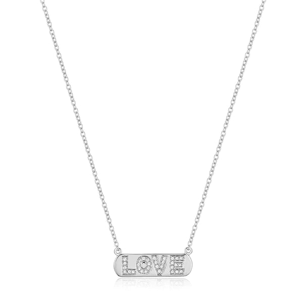 14k gold diamond LOVE necklace