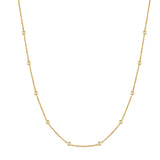 14k gold 10 diamond bezel necklace