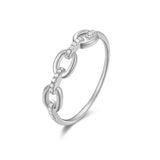 14k gold diamond chain ring