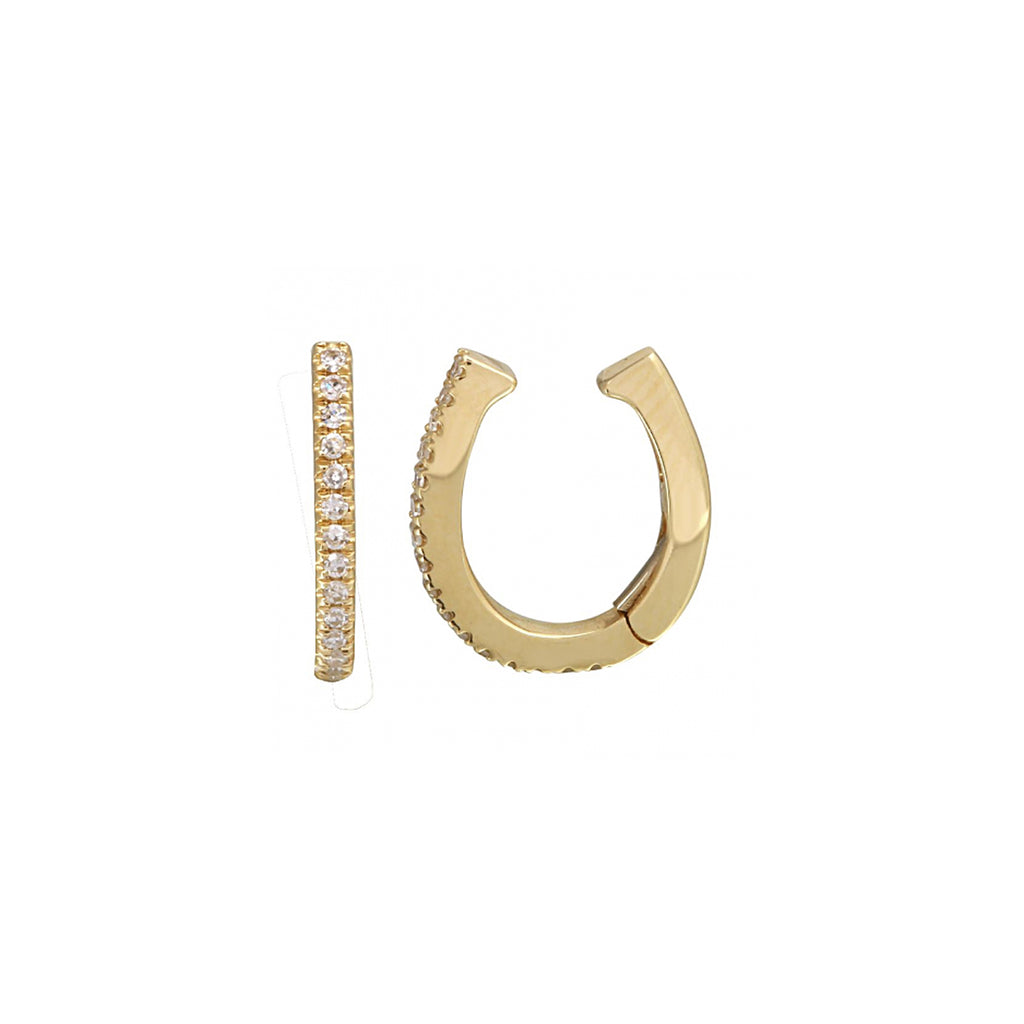 14k yellow gold diamond hinge ear cuff - SINGLE