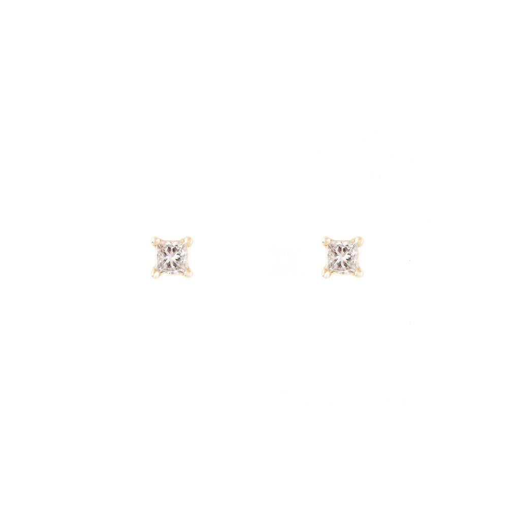 14k gold bitty diamond studs
