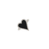 14k gold diamond black onyx heart ring