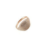 14k gold diamond bling pinky ring