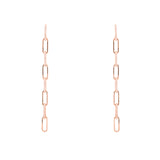 14k gold diamond paperclip link drops