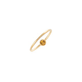 14k gold citrine dot ring