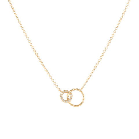 14k gold interlocking circle necklace
